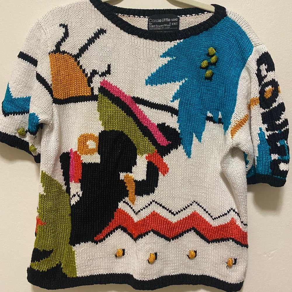 Vintage Carole Little for Sant-Tropez West Hand Knit Sweater tee